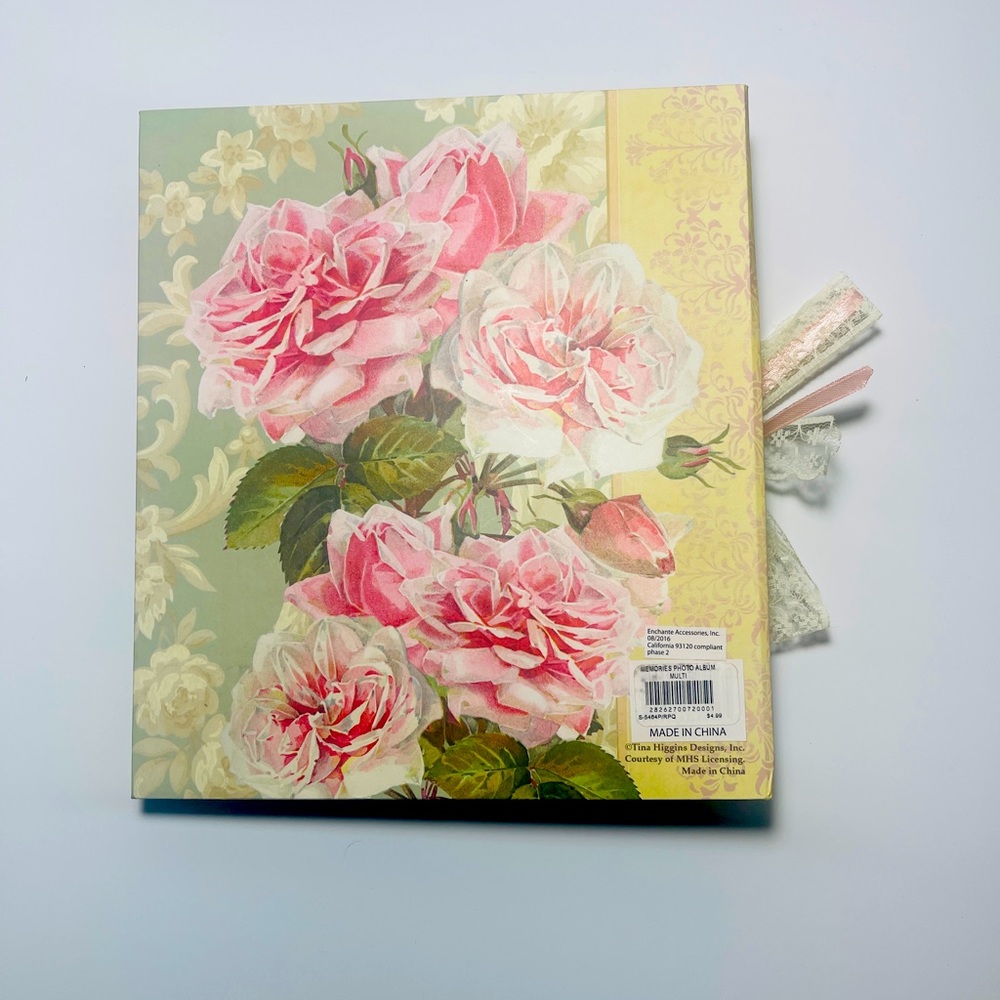 🌸 Vintage Floral Photo Album Memory Book – Victorian Roses Design, Lace Ribbon - Picture 7 of 12